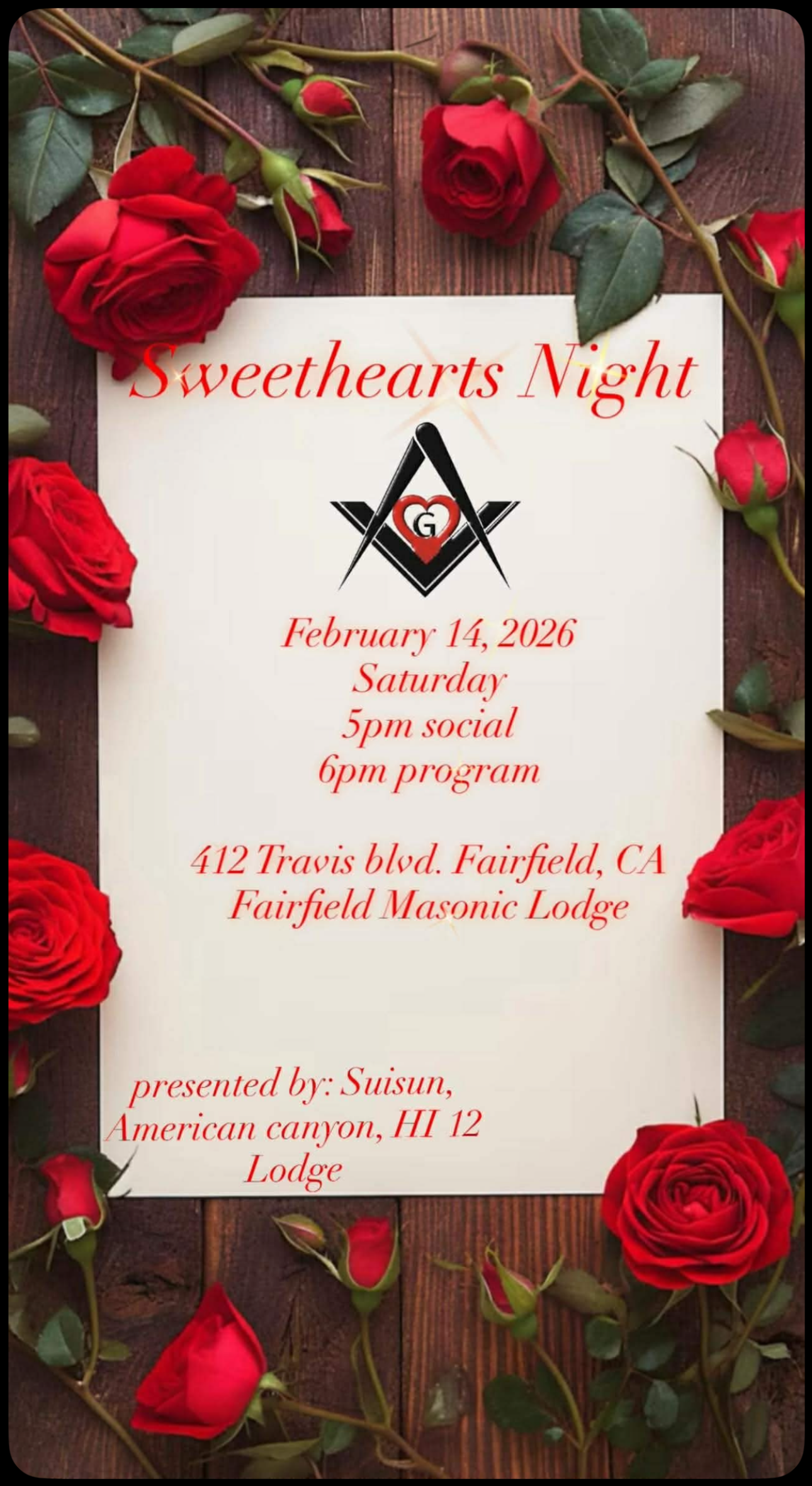 Sweethearts Night invitation